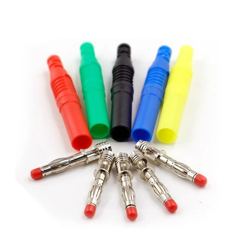 10PCS 25.503 Assembled 4mm Fully-shrouded Safety Banana Plug for DIY Test Leads