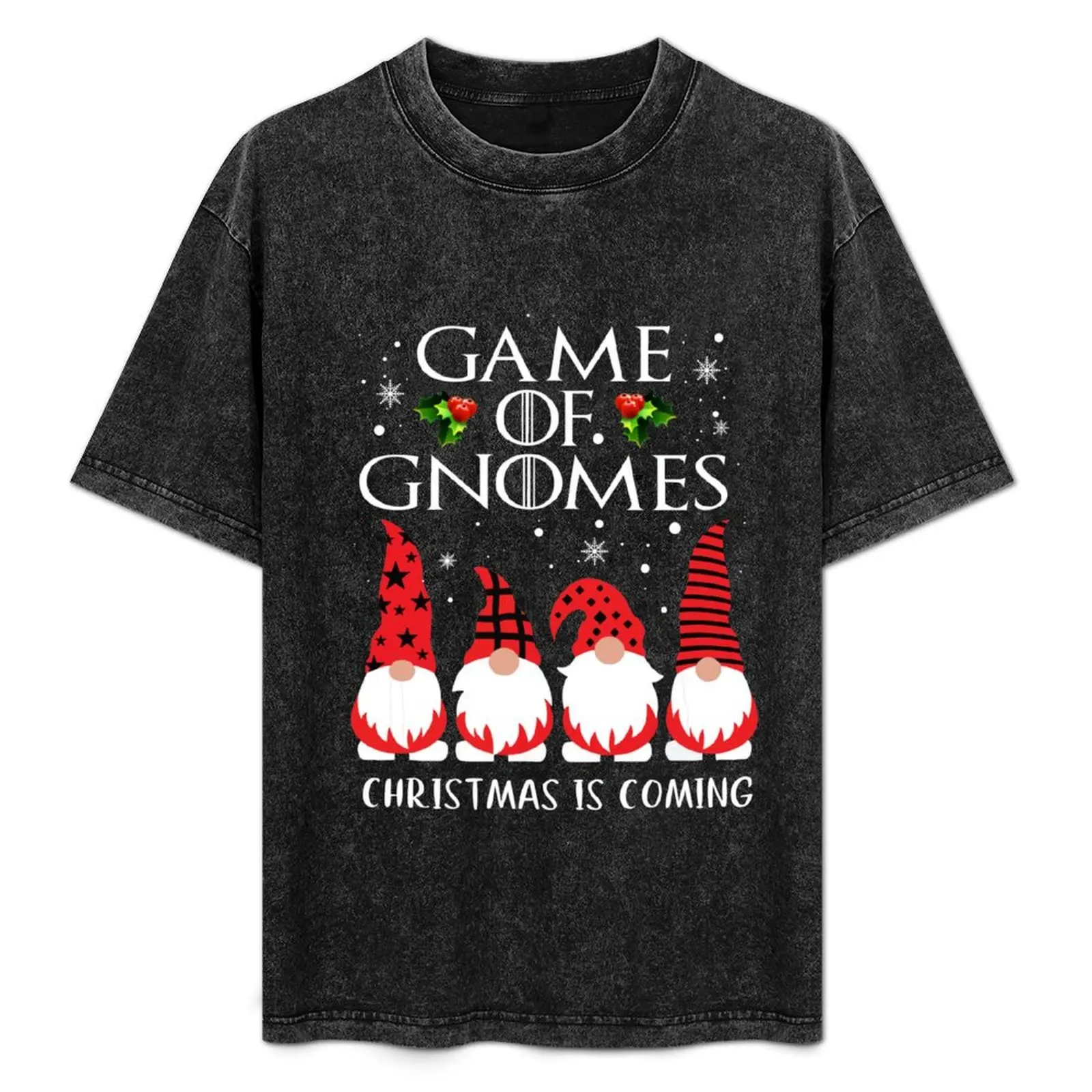 

Funny Game Gnomes Christmas Is Coming Xmas Pajama Gifts T-Shirt Holiday Party T-Shirt for Men