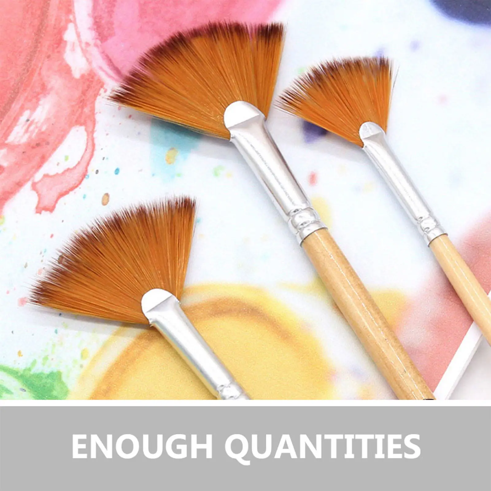 10Pcs Flat Designed Painting Brushes Set for Watercolor Acrylic Oil Stencil Projects Comfortable Ergonomic Handle Wear-Resistant