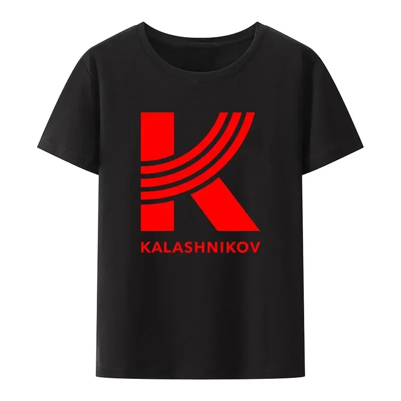 Summer Short Sleeve Printed Tees Creative Casual Camisetas Retro Kalashnikov Ak 47 Russia Gun Riffle Military Army Modal T Shirt