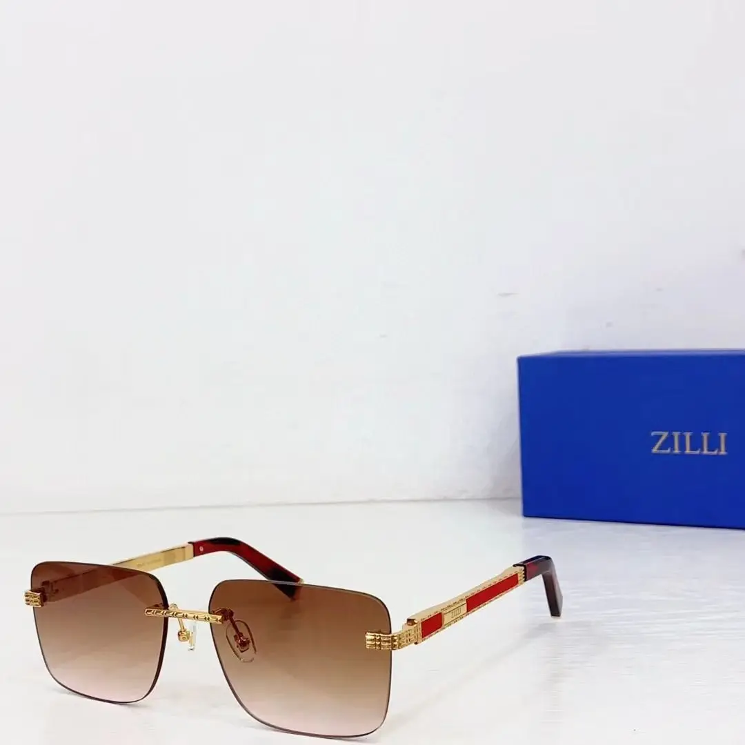 2026 INS trendy large-frame sunglasses ZILLI gold-frame Amazon sunglasses