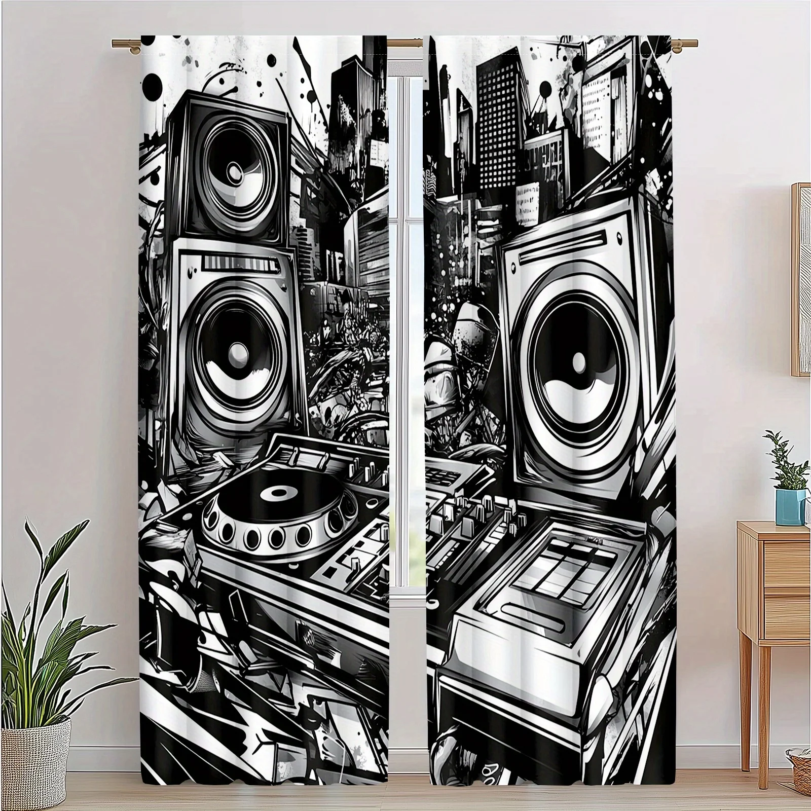 Cortinas giratorias para DJ, c - Audio Music Hip Hop reseña y precio
