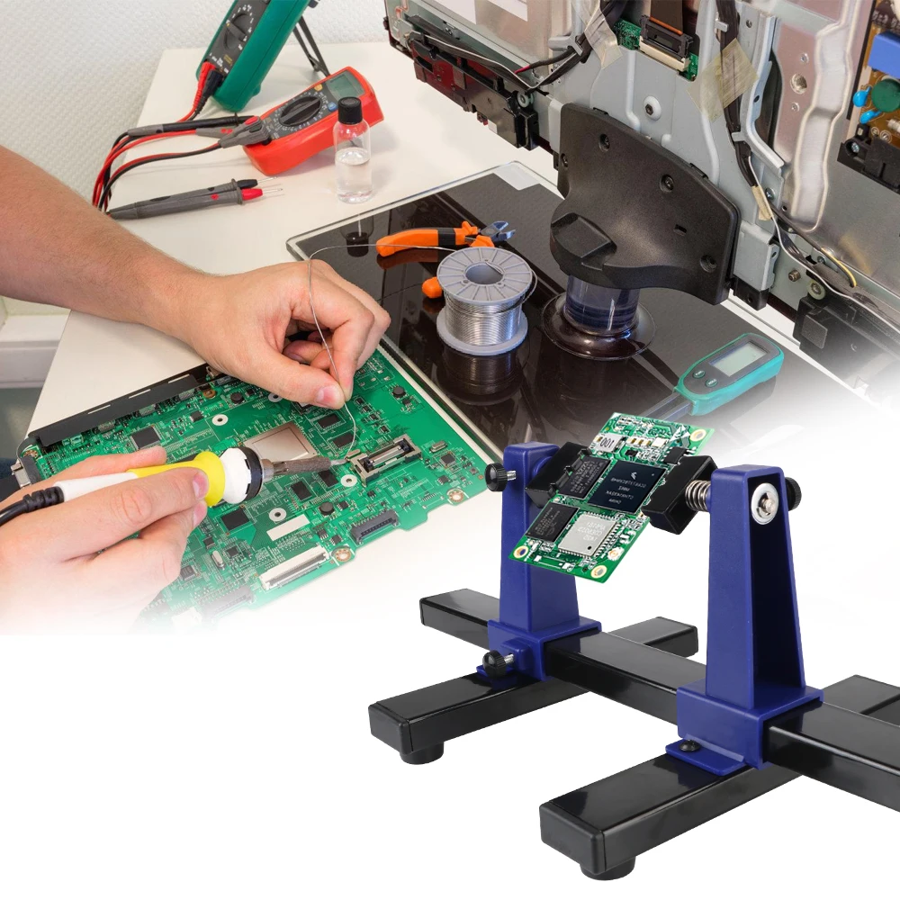 0-200mm PCB Holder 360 ° Rotation Clamp Repair Tools Jig Soldering Assembly Stand Adjustable Printed Circuit Board