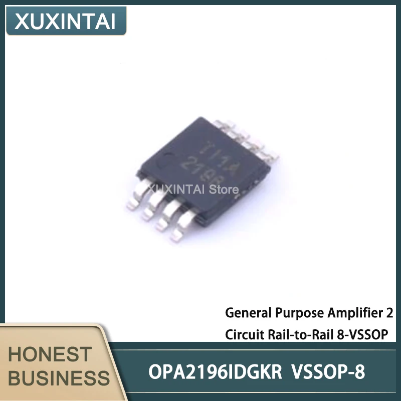 10Pcs/Lot  New Original  OPA2196IDGKR OPA2196 General Purpose Amplifier 2 Circuit Rail-to-Rail 8-VSSOP