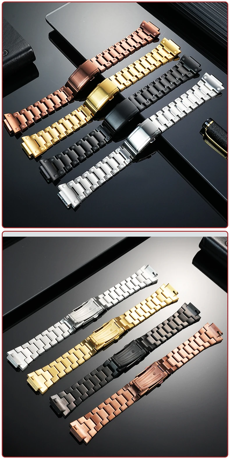 GM2100 Upgrade Steel Case& Strap Mod Kit For Casio 5611 GM-2100 GBM-2100 Modified watch band Metal bezel replace parts Accessori