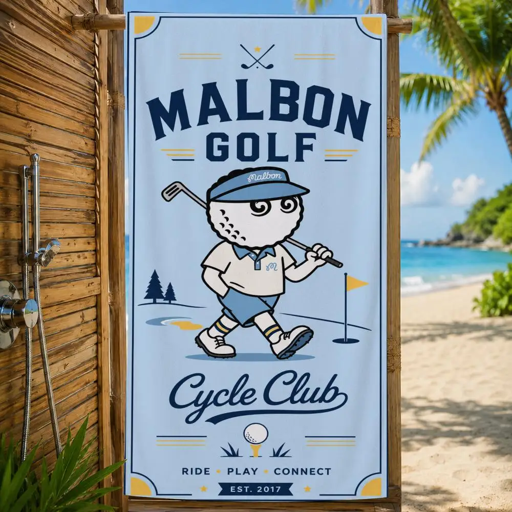 Marke Malbon Golfhandtuch, großes bedrucktes, schnell trocknendes Mikrofaser-Strandtuch, Gesichtstuch, weich, leicht, für Fitness, Camping, Spa – Detail 38