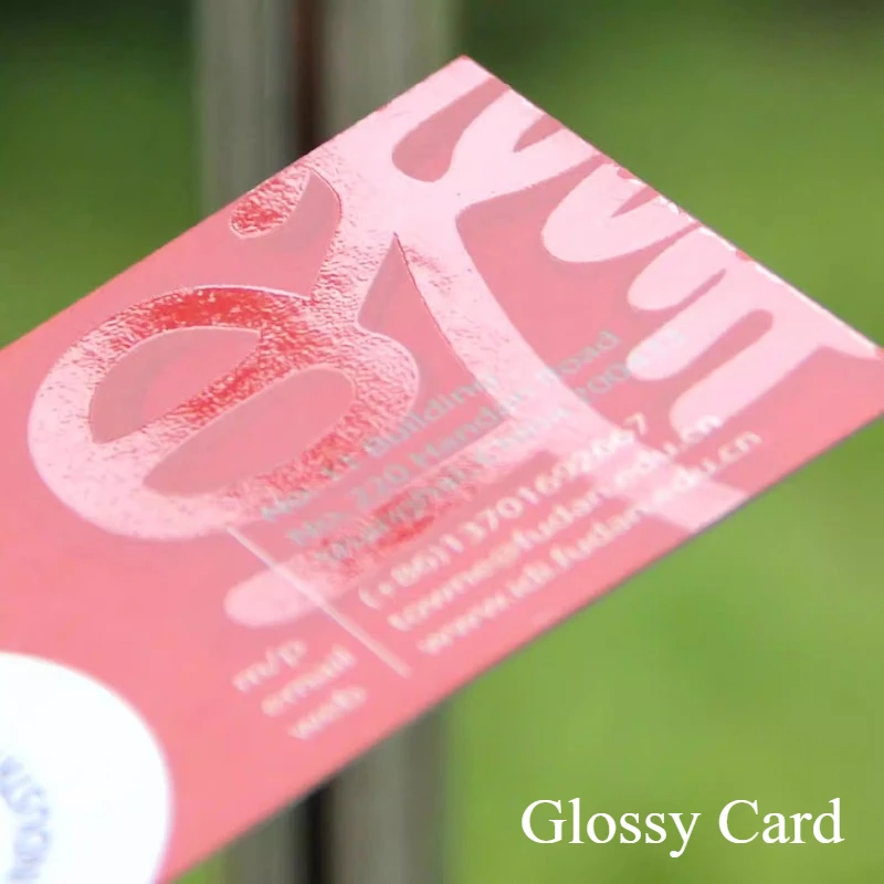 

100/200/500pcs Glossy Finish Business Card UV Printing Name Card Visit Card 300gsm Art Paper