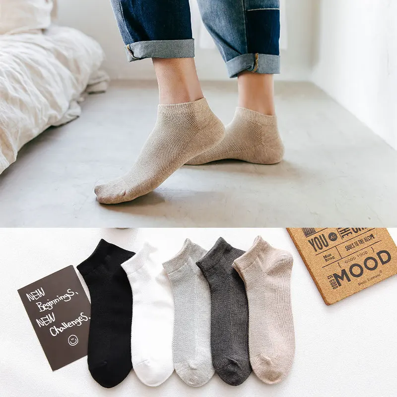 Summer Fashion Men and Women Cotton Short Socks Low Tube Boat Sport Socks