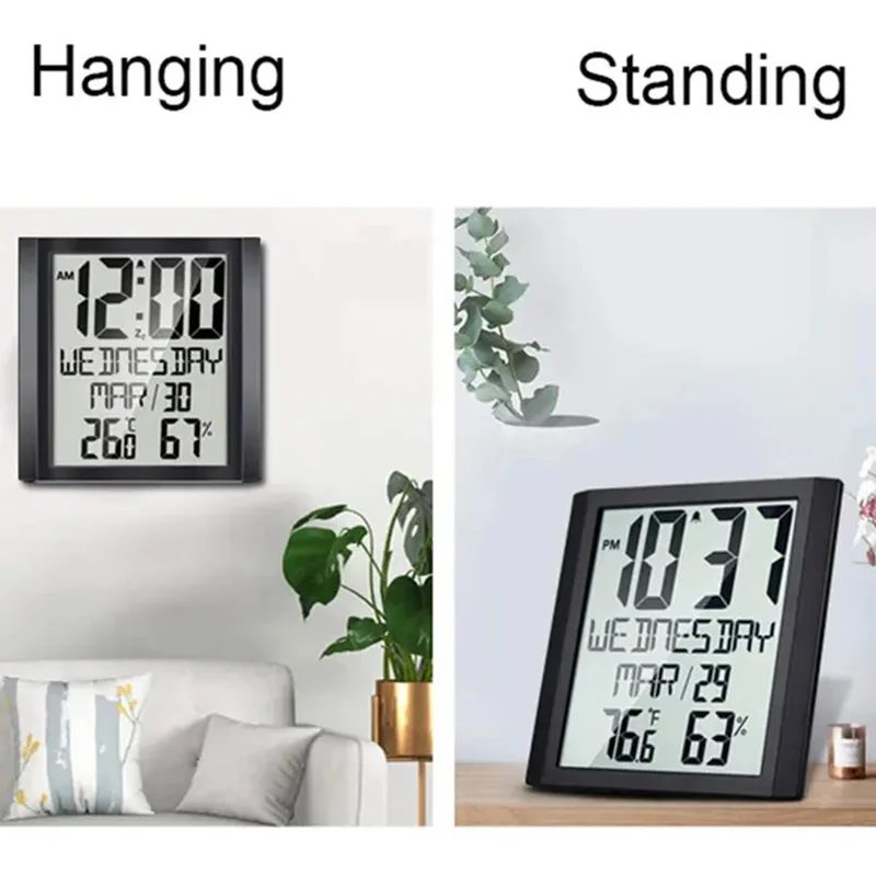 

Portable Digital Wall Calendar with Extra Large Letter, Simple Display Clocks, New Design