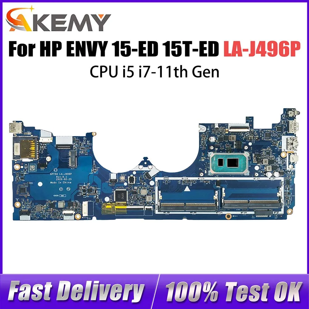 Laptop Mainboard For HP ENVY 15-ED 15T-ED LA-J496P M20703-501 M20700-601 M20704-601 Motherboard i5-1135G7 i7-1165G7 CPU