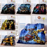 3D T-Transformers Cartoon Autobots Blanket, Soft Blanket for Home Bedroom Bed Sofa Picnic Travel Office Rest Cover Blanket001