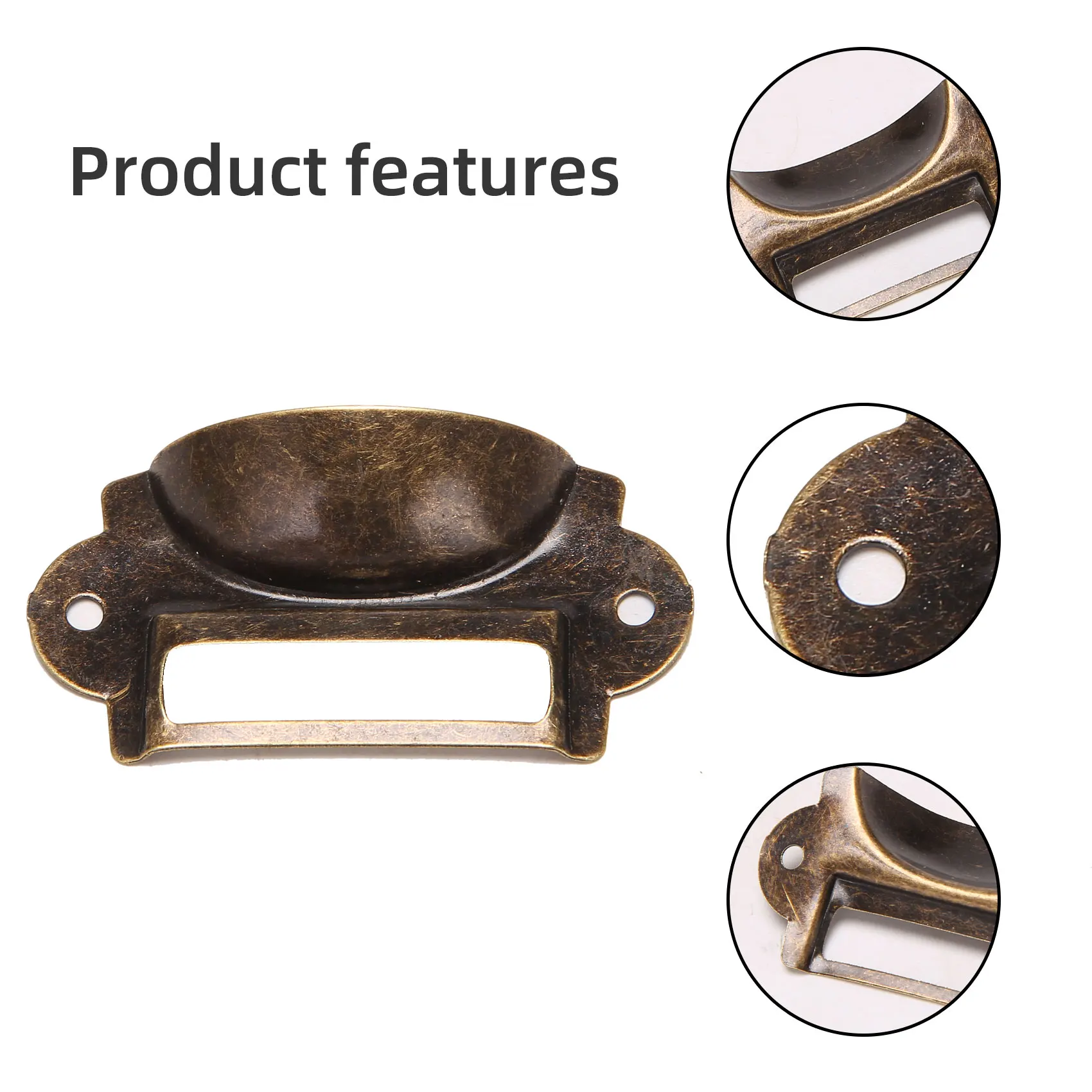 ABZV-20PCS File Nome Carta File Cabinet Maniglie Porta etichette Bronzo antico Etichetta cassetto Pull Cabinet Telaio Maniglia Nome file