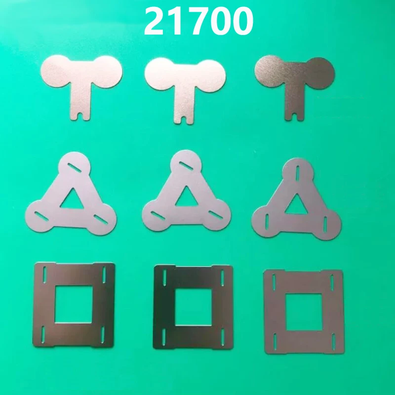 Image of 21700 Batterie-Verbindungsplatte, vernickelte Stahlstreifen, vernickelte Platte, T-förmig, dreieckig, quadratisch