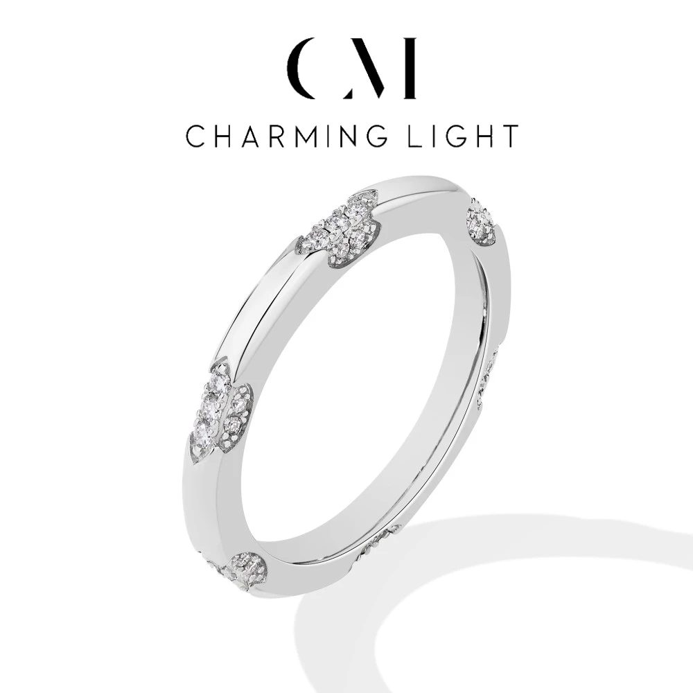 

CHARMING 2025 Minimalist style Moissanite Rings Handmade Design Lab Diamond S925 Silver Unisex Wedding Band Fine Jewelry Gift