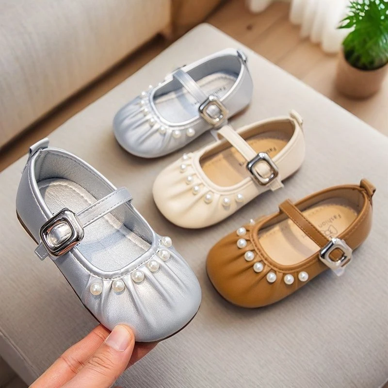 

Children Flat Shoes Comfortable Non Slip Girls Princess Shoes Four Seasons Fashion Outdoor PU Leather Shoes Kids Dress Banquet