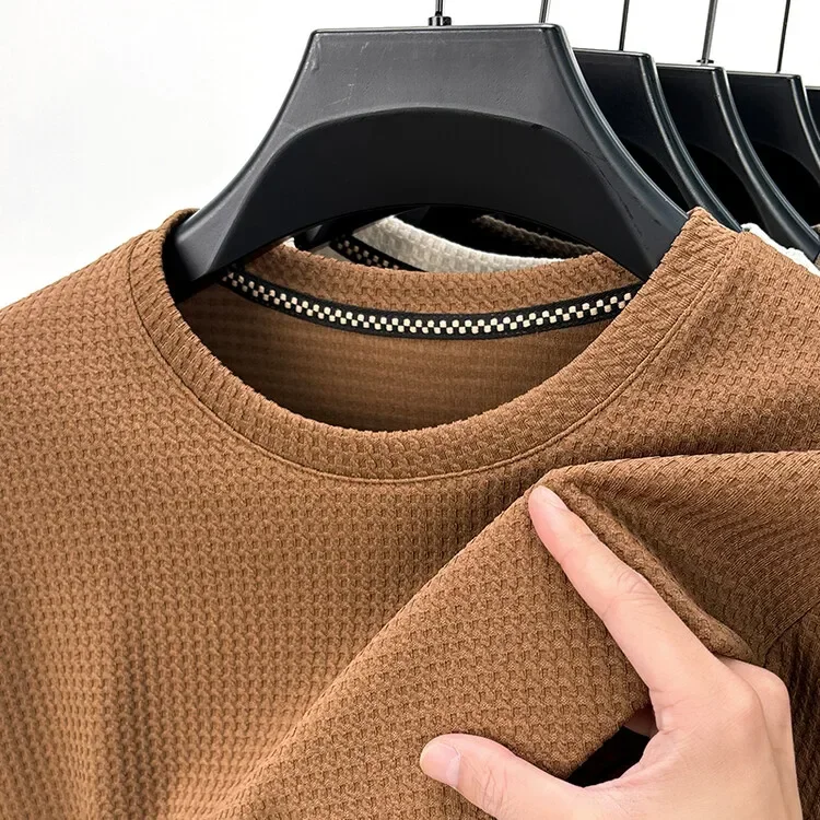 

New Mens Casual Tee Long Sleeve Sweatershirt Man Clothes O Neck Pullover Tops mens clothing