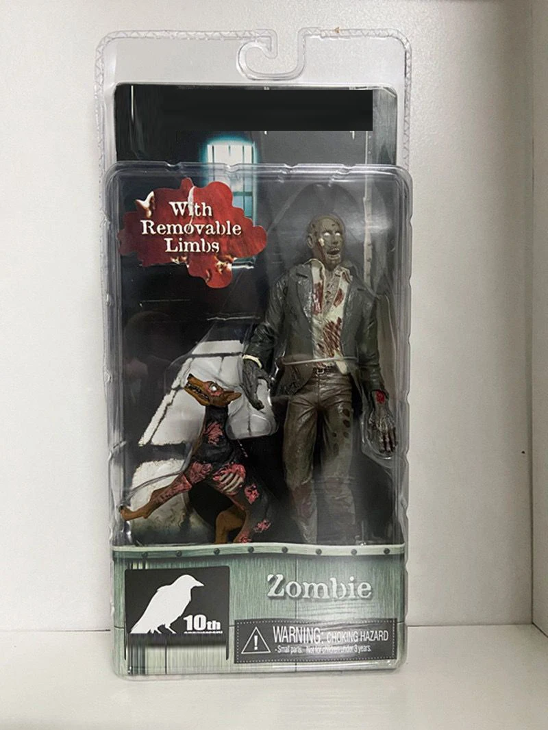 NECA الشكل ريدفيلد هانك زومبي عمل الشكل مع الكلب يلعق ووكر الذكرى العاشرة تحصيل نموذج اللعب هدايا الرعب #4