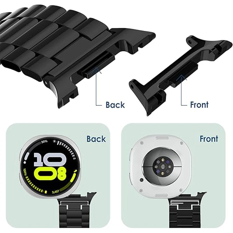 1 Pair Metal Connector Adapter for Samsung Galaxy Watch 9/8/8 Classic 44mm 46mm 40mm Stainless Steel Watch Band Connectors 22mm