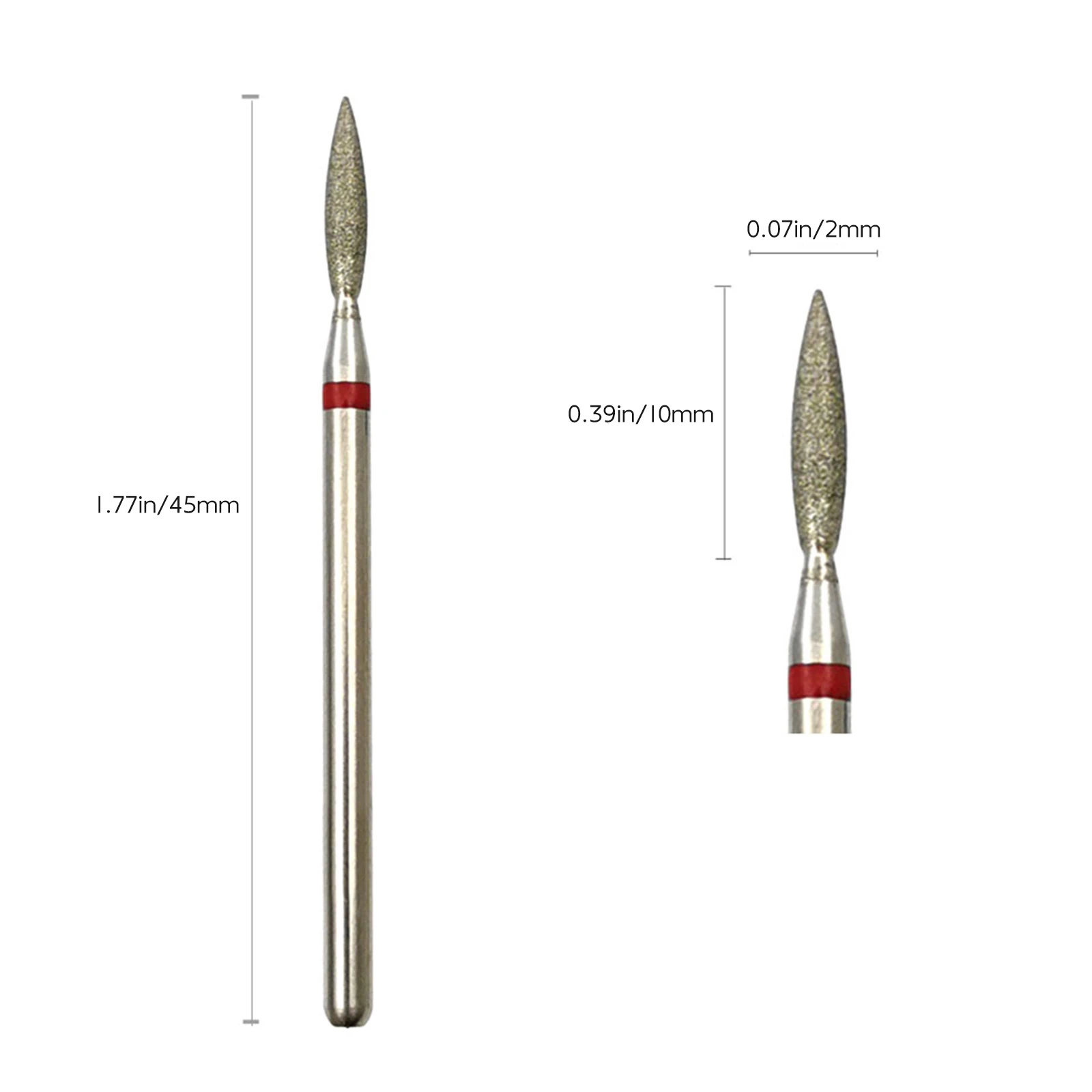 Brocas de diamante fino para unhas, formato de cone, moinhos russos, cutícula, rebarbas limpas, brocas elétricas para manicure, acessórios para unhas