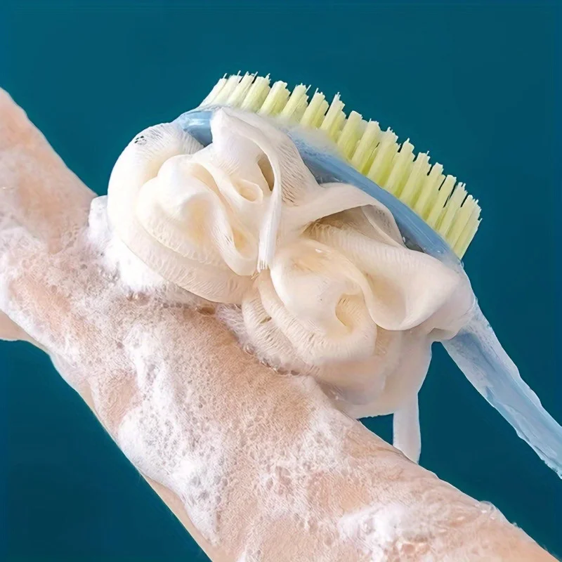 1/2pcs Long Handle Soft Hair Bath Brush - Multi-Functional Two-in-One Back Scrubber & Mud Remover, Exfoliate the Body's Keratin