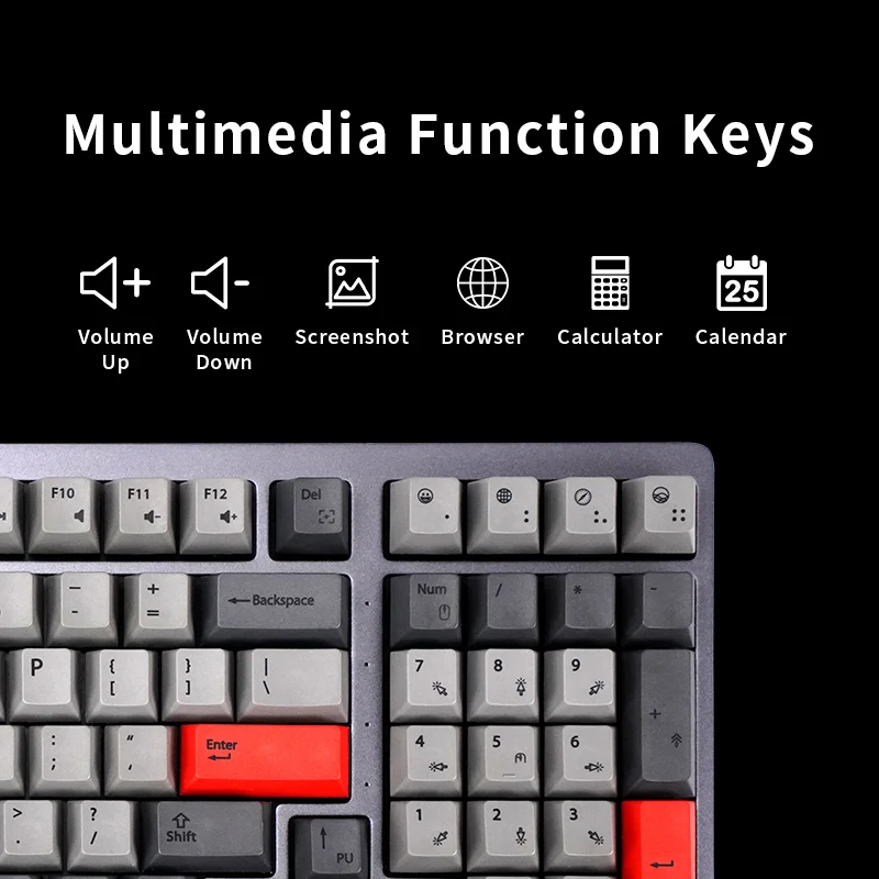 99-Key Full Size Triple-Mode Silent Mechanical Keyboard with Type-C Interface New Cherry Axis Brand