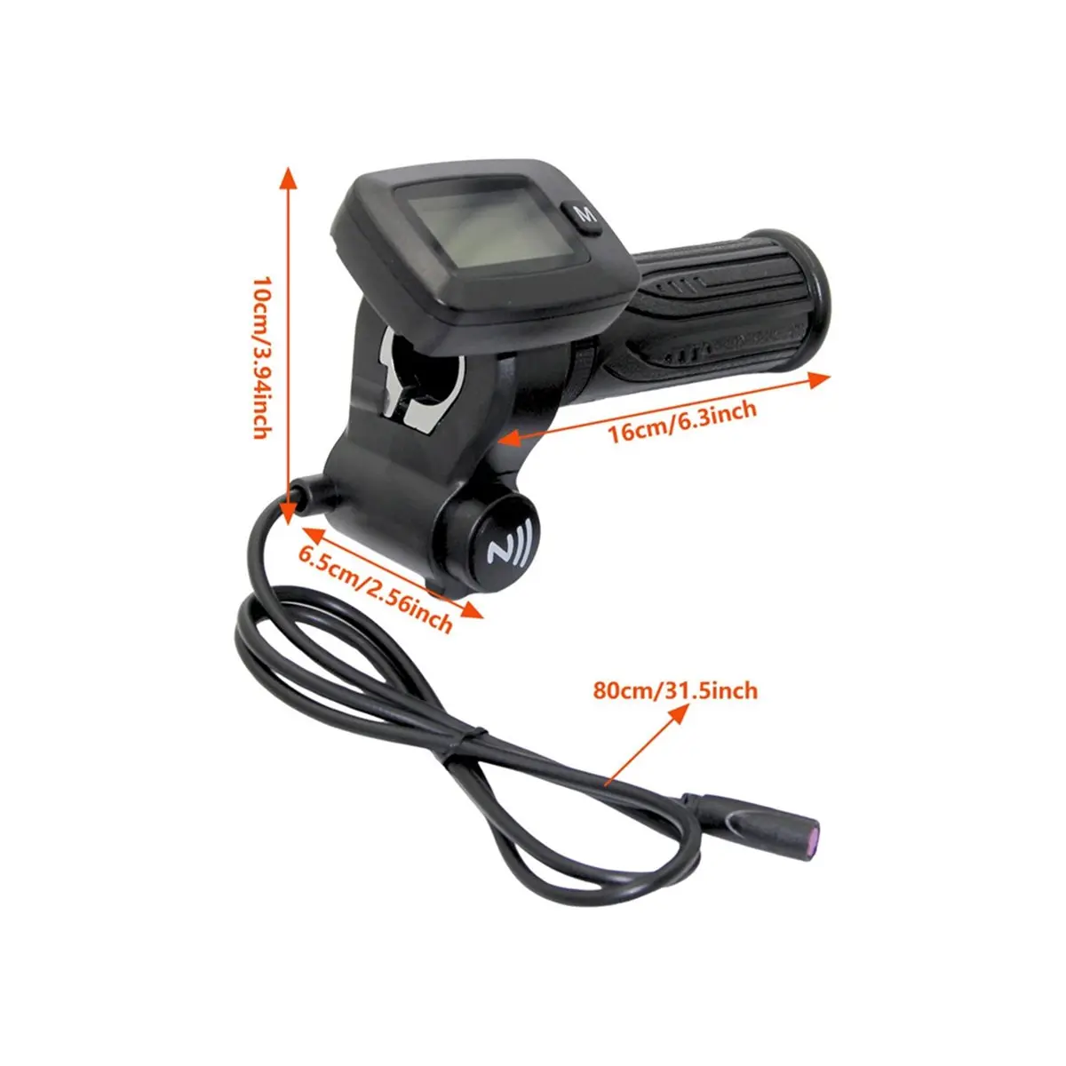 

ABFS 48V Electric Bike Throttle Grip LCD Display M Gear Button Grip with NFC Switch for Tuttio Soleil01 Electric Mini Bike