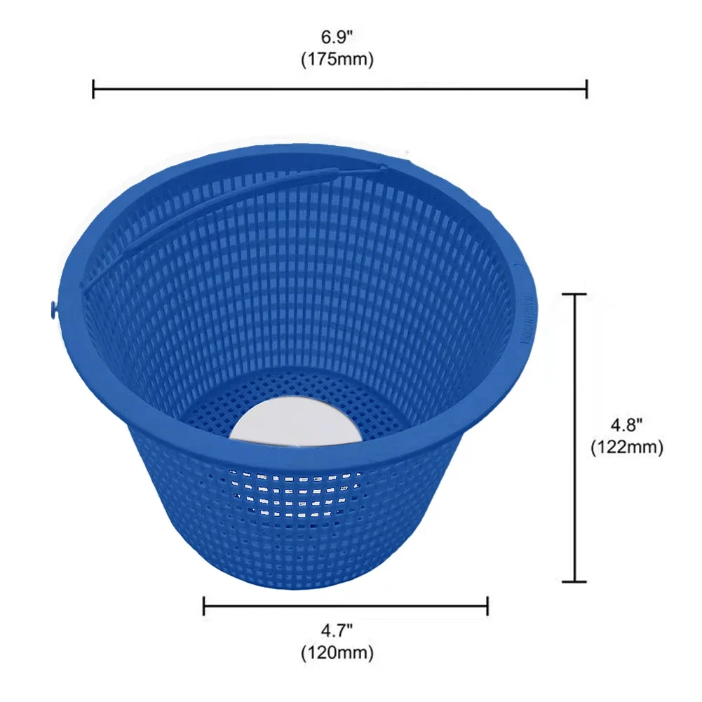 Handheld Pool Brushe Skimmer Basket Premium Pool Rubber Skimmer Basket Replacement Sturdy White/blue Brand New