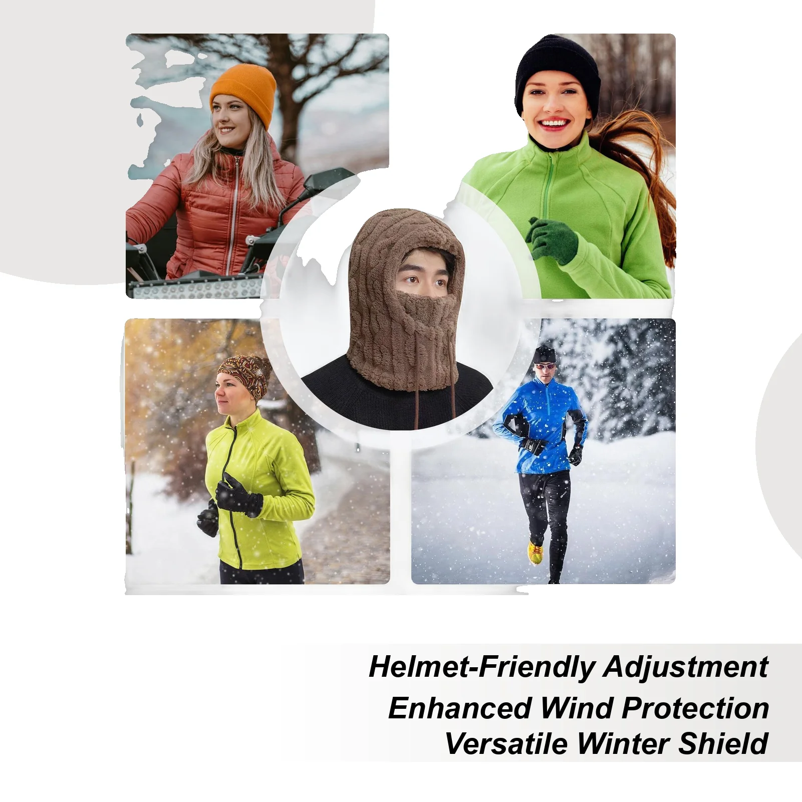 

Теплая шапка, ветрозащитная, регулируемая, водонепроницаемая, головной убор для холодной погоды, снега, теплая для лица для мужчин, женщин, взрослых, езда на велосипеде на открытом воздухе