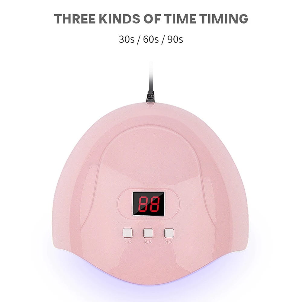 ABYP 54W UV LEDランプ 18個LEDネイルドライヤーランプ 全ての種類のネイルジェルポリッシュネイルアートツール用 30秒/60秒/90秒タイマー付き