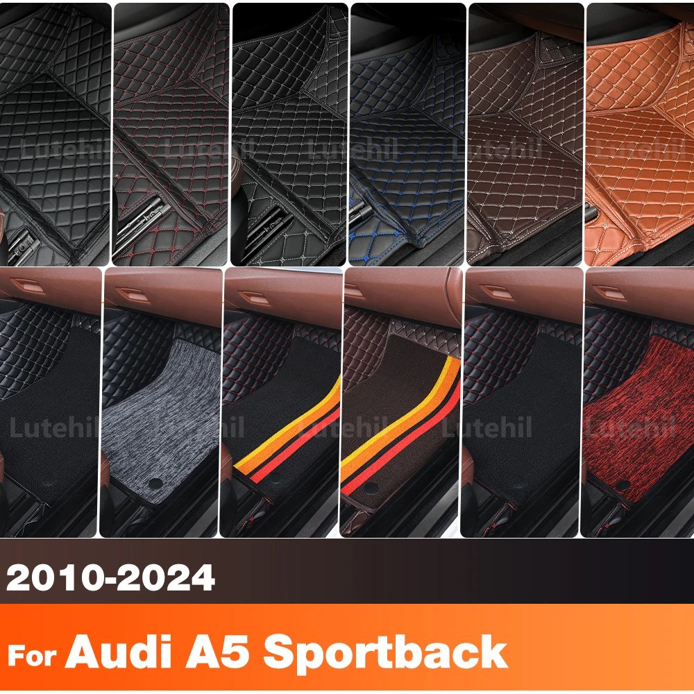 

LUTEHIL для Audi A5 Sportback (4 двери) 2010-2024 пользовательские автомобильные коврики автомобильный ковер аксессуары 2023 2022 2021 2020