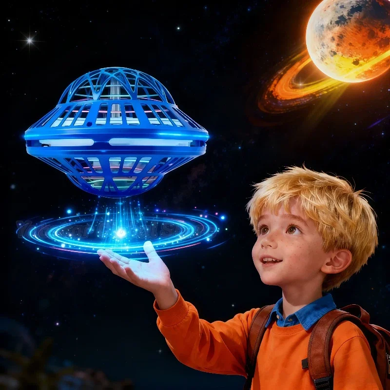 UFO Intelligent Sensing Flying Ball Hovering Saucer Floating Ball Black Technology Gyroscope Suitable for Indoor and Outdoor Toy