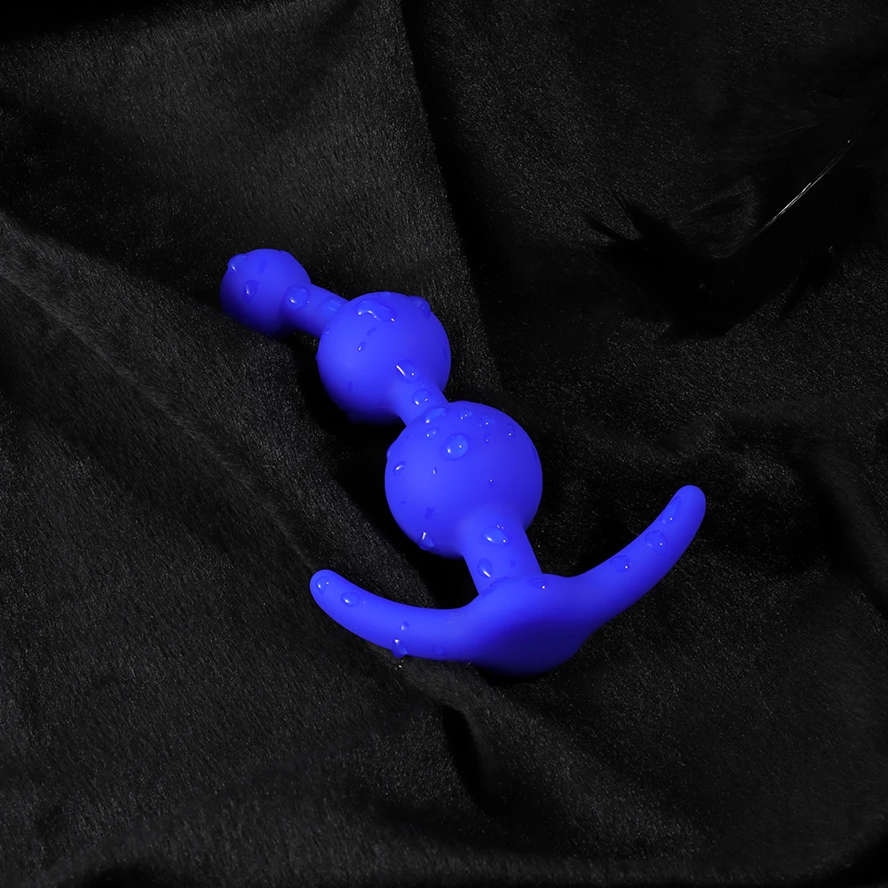 

Silicone Anchor Wearing Anal Plug Bead with 3 Pulling Bead Masturbation Butt Plug BDSM Adult Sex Toys for Women and Men Pleasure