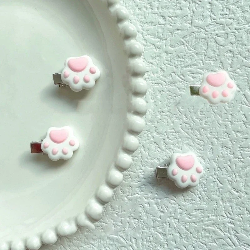 1pc/1pair Mini Cat Paw Shape Hairpin Teens Christmas Ponytail Bangs Hair Clip Dropshipping - Detail 1