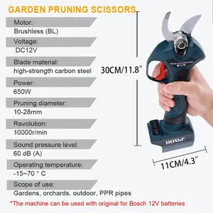 Hormy Gardens bürstenlose elektrische drahtlose Pruner -Obstbaum -Obstgarten Effizienter Zweig BOSCH 12V Batterie 10 Hauptverkäufe von Elektroschnitten - №8
