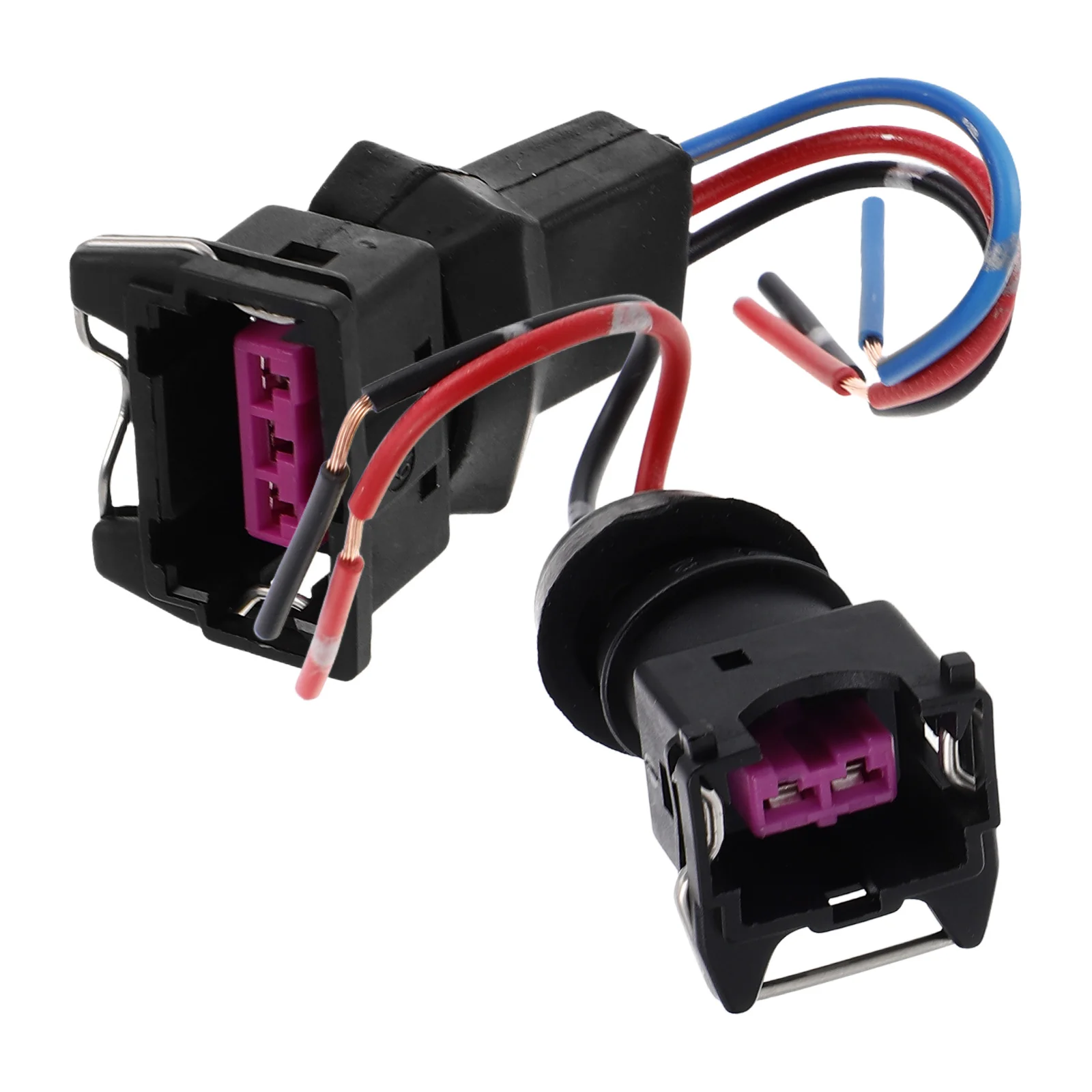 

2pcs Fuel Injector Socket Harness Terminal Plug Wire Universal Plastic Connector Nozzle Adapter Engine Parts