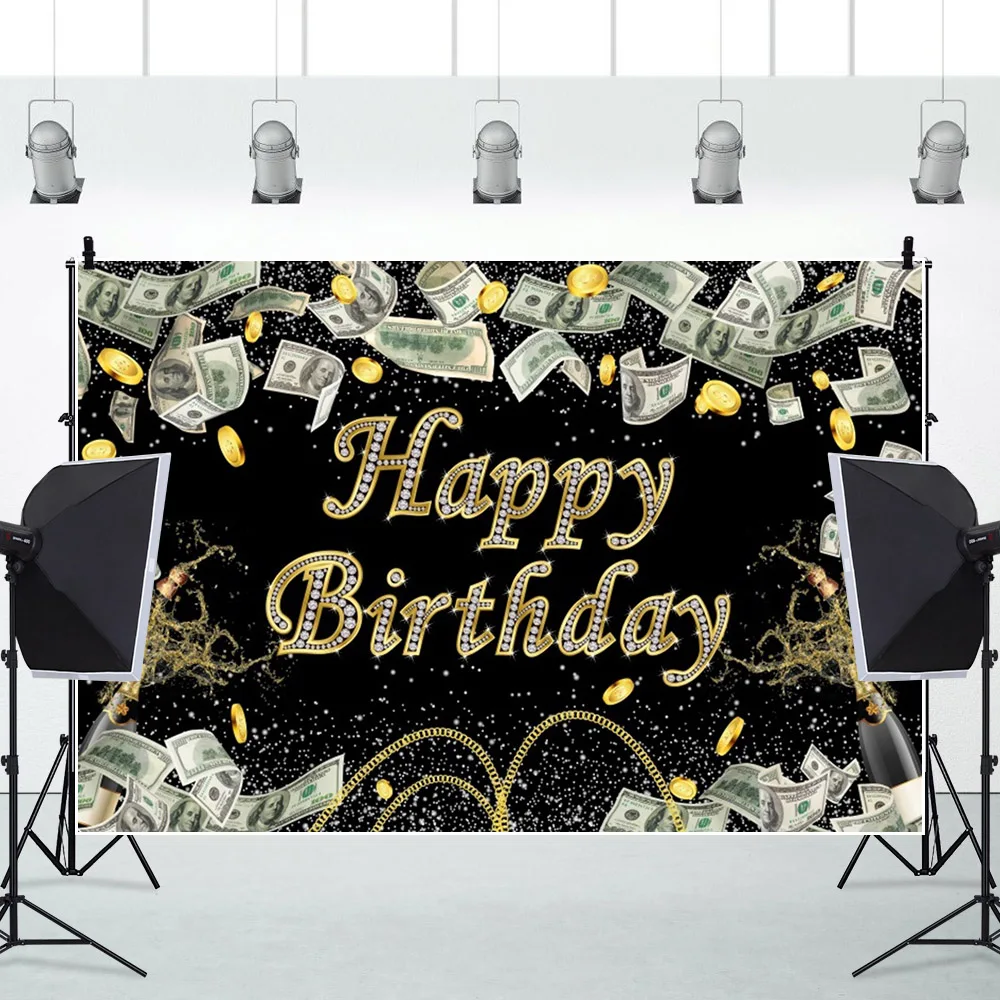 大人と子供のための誕生日の背景,お金,お金,ビール,カスタム名,写真の背景,ケーキテーブルの装飾,バナー,パーティー