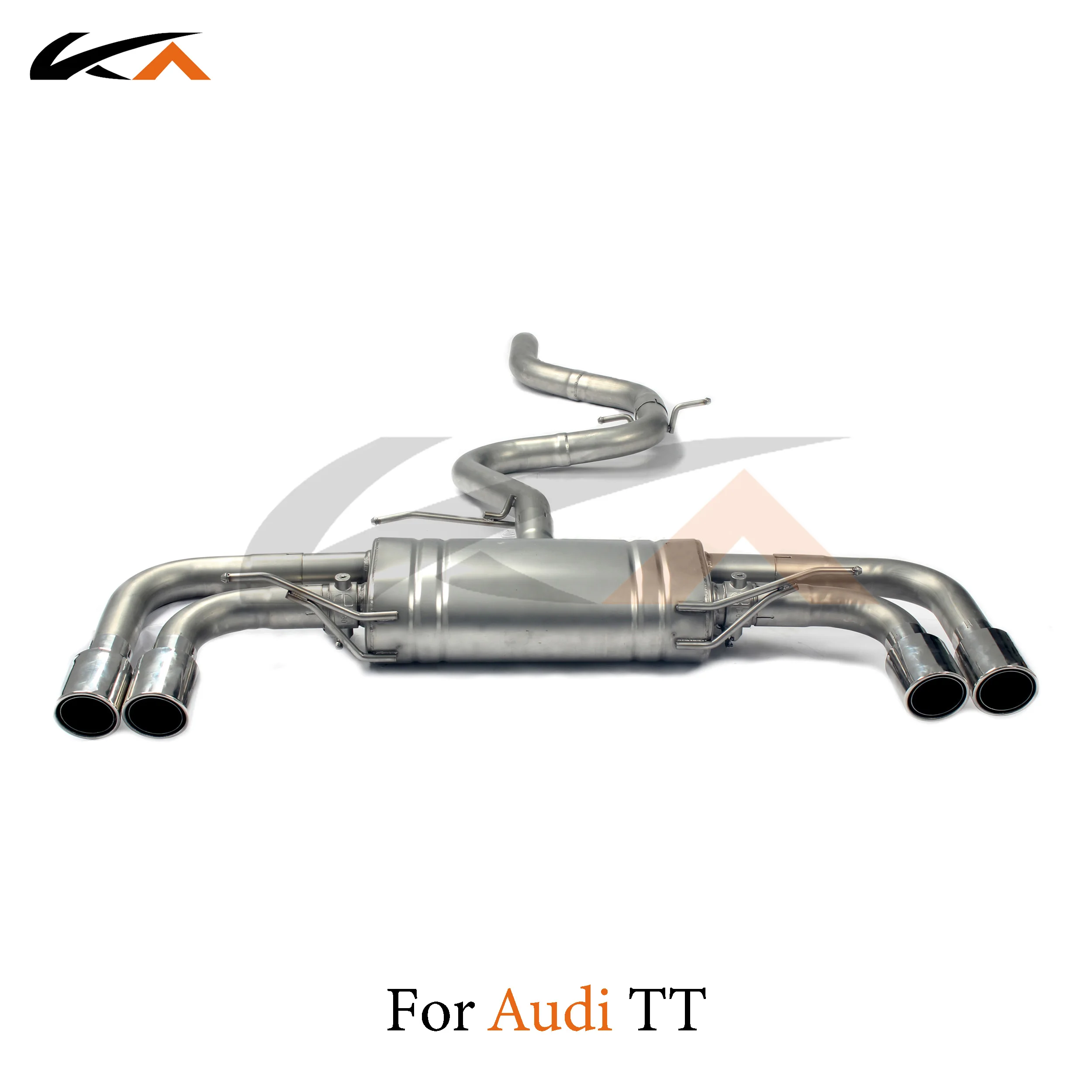 KA Tuning exhaust system stainless catback for Audi TT rear section performance parts muffler with valve