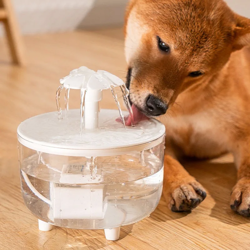 Automatic Circulating Pet Water Dispenser Transparent Dog Cat Drinking Water Fountain Pet Auto Feeder Container USB Interface