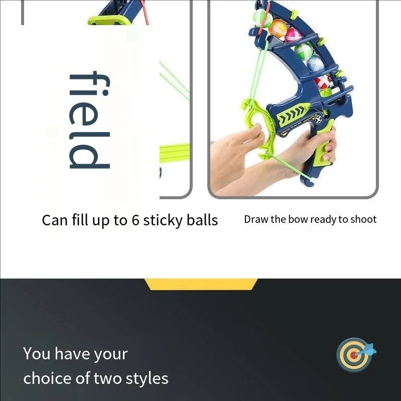 Katapult-Klebeball-Bogen-und-Pfeil-Zielscheibe, interaktives Eltern-Kind-Wurf- und Schieß-Dartspielzeug – Detail 21
