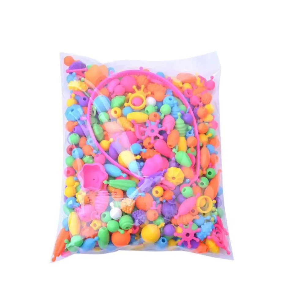 200pcs DIY Jewelry Kit Pop Beads Snap Bead Large Particles Princess DIY Pop Bead Colourful Cordless Beading Pop-Arty Beads