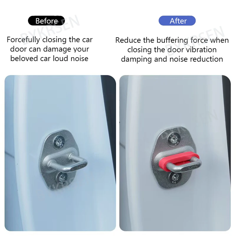 Car Door Shock Absorber Universal Car Door Buckle Soundproof Deadener Damper Cushion Anti-Vibration Buffer Pad