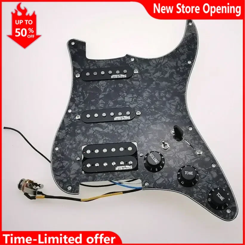 Prewired Loaded ST Pickguard With HSH Alnico V Humbucker Pickups Set Coil Splitting Switch For ST Electric Guitar