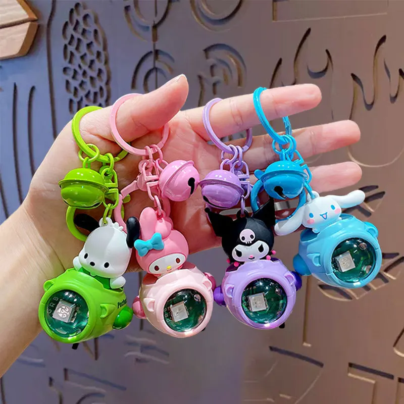 Kawaii Sanrio Camera Pendant Keychain Kuromi Car Keyring Mobile Phone Bag My Melody Cinnamoroll Hanging Jewelry Girsfriends Gift