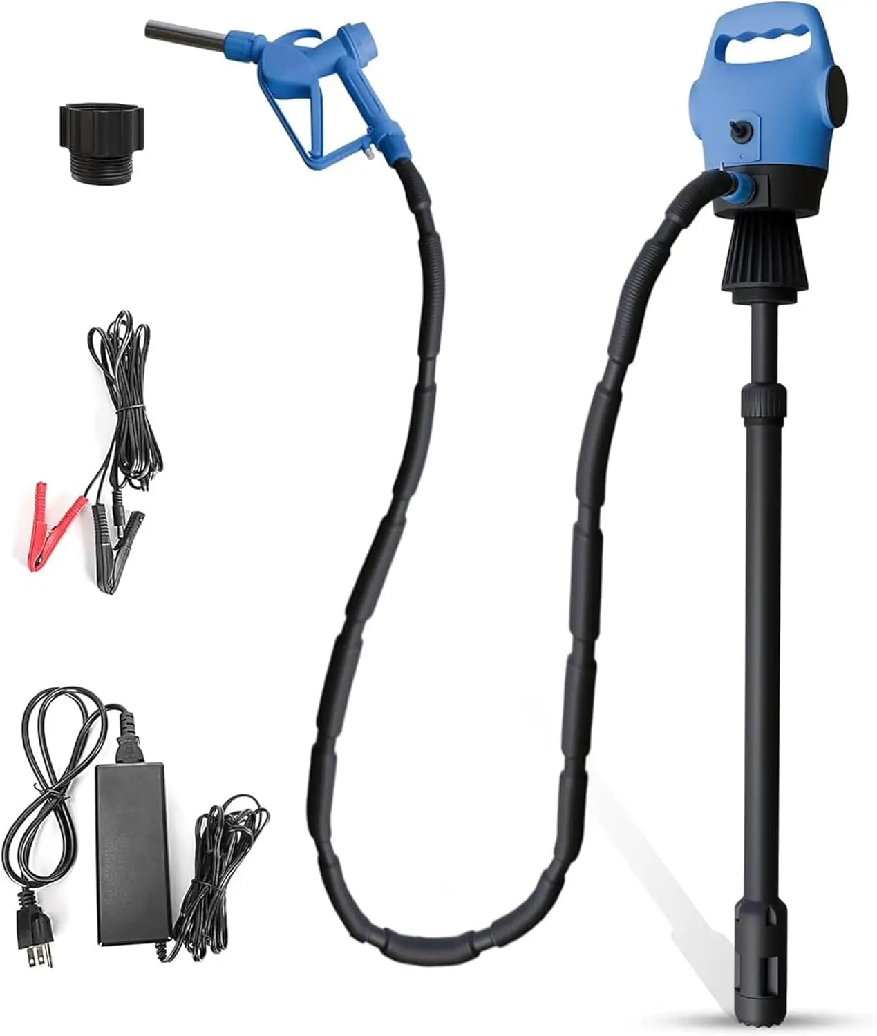 

Электрический насос для бочек с питанием 120В AC/12В DC, для бочек объемом 55 галлонов, со встроенным адаптером для 2-дюймового крана, 5 галлонов в минуту