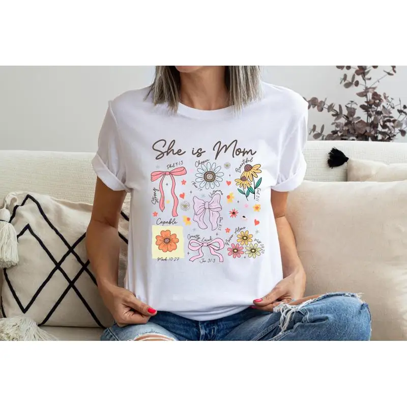 

Футболка «Христианская мама» в стиле ретро, День матери, Библия, пот