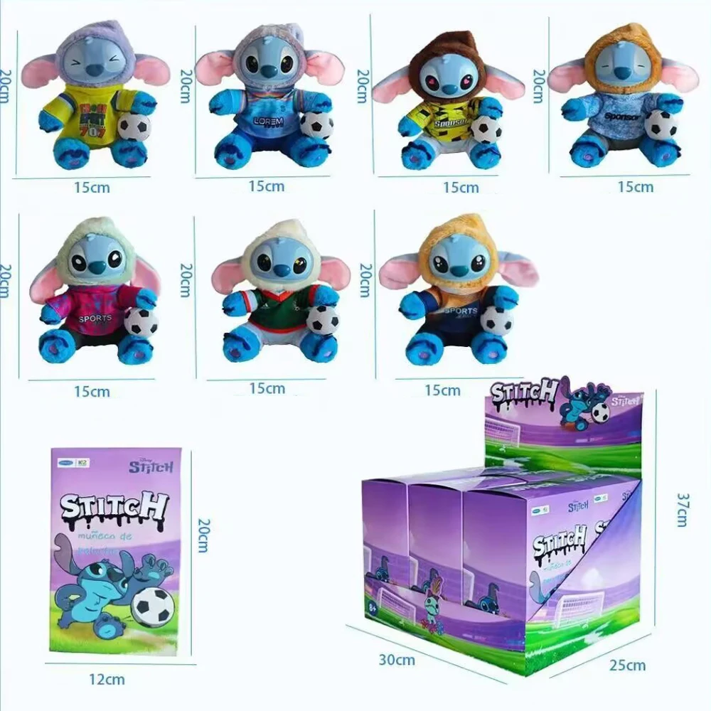 Vendite calde Stitch Blind Box Bag 2026 Serie di peluche a tema Coppa del Mondo Ciondolo in vinile Bambola carina Scatola misteriosa Bambola soffice Regali a sorpresa
