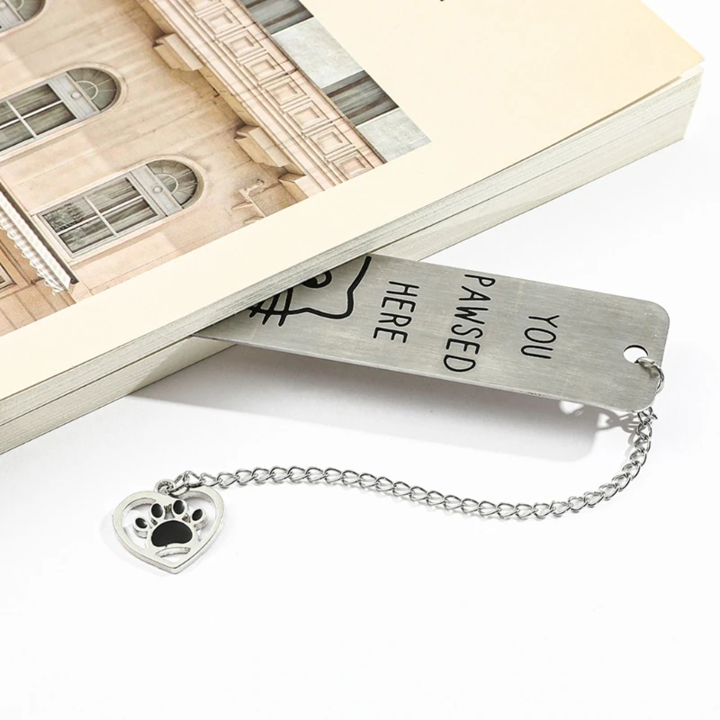 Закладки из нержавеющей стали, подвесные закладки, закладки для кошек, разделитель страниц книги