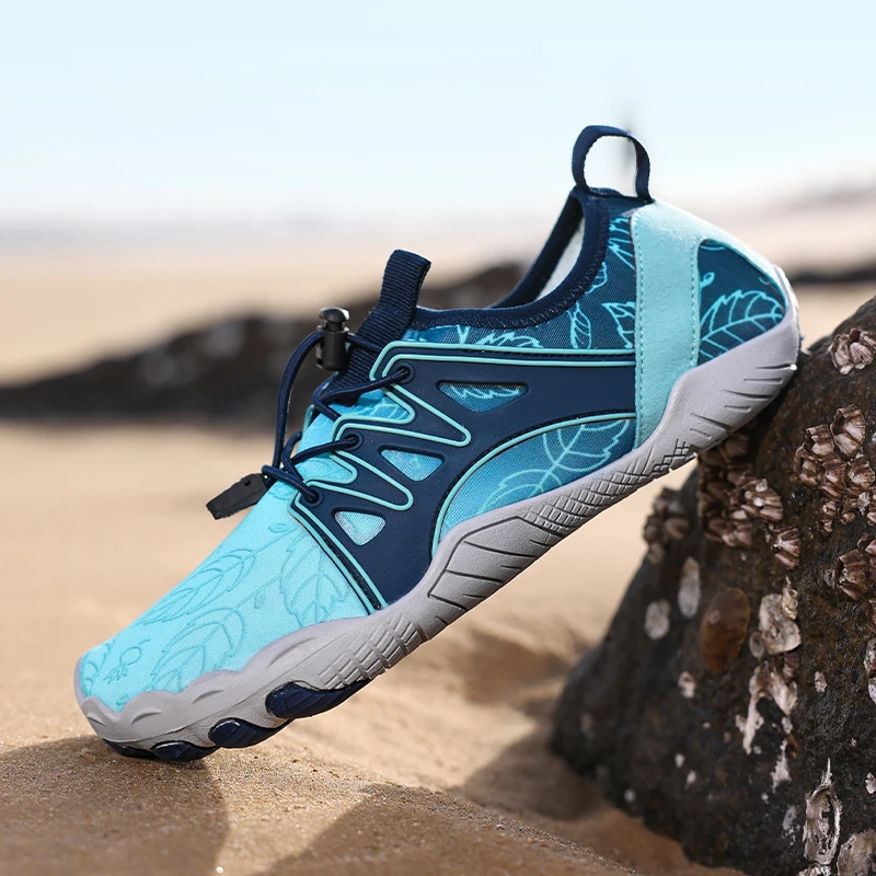 

Обувь унисекс для воды, дышащая мужская модная быстросохнущая пляжная обувь, обувь для плавания вверх по течению, спортивная обувь, нескользящие уличные сандалии цвета морской волны