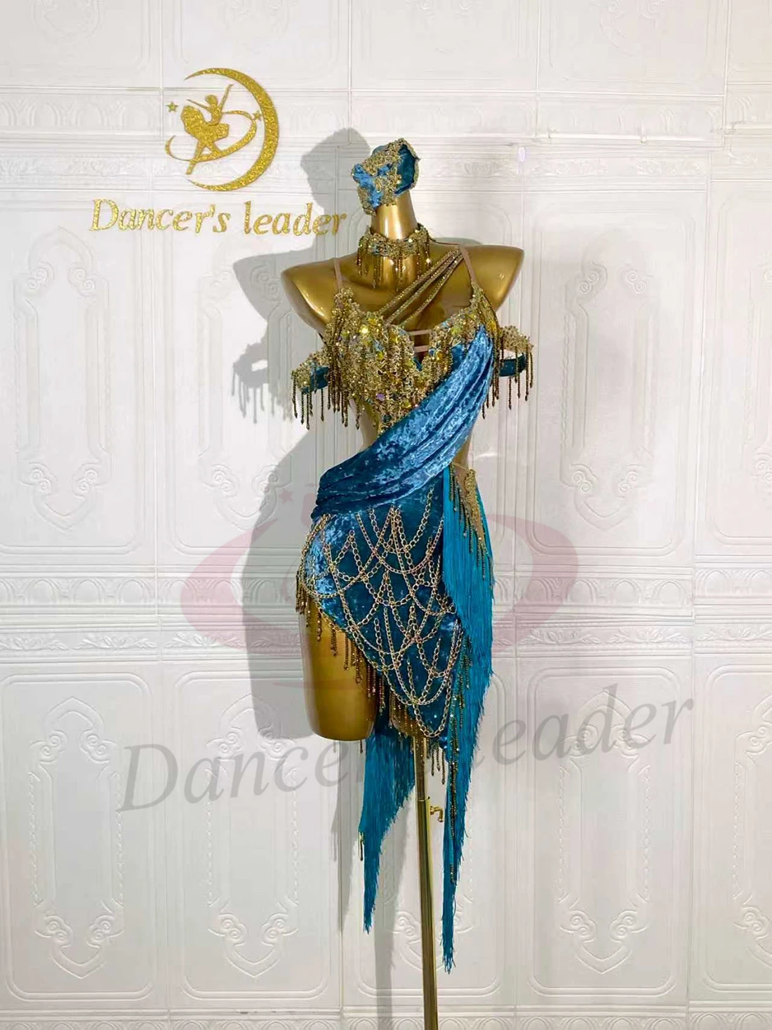 Robe de danse latine pour enfants et adultes, pierre AB, haut de gamme, personnalisée, en velours, à bretelles, vêtements pour femmes de Tango précis