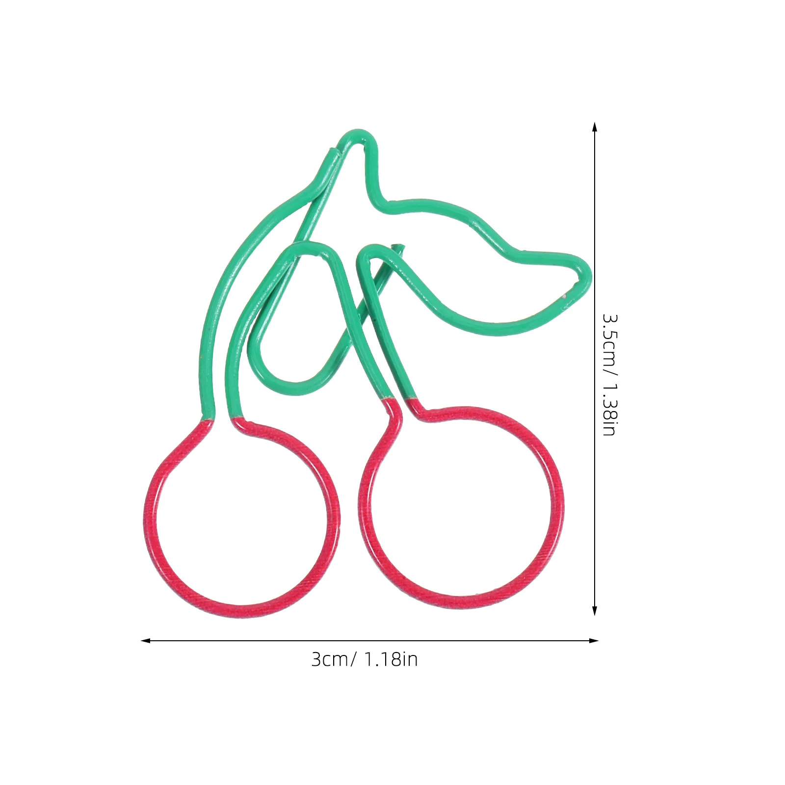 20 قطعة من مشابك الورق المعدنية على شكل الكرز، علامة مرجعية لطيفة للصفحة المزخرفة للمكتب والمدرسة والمنزل ومستلزمات مكتبية للمعلمين #3